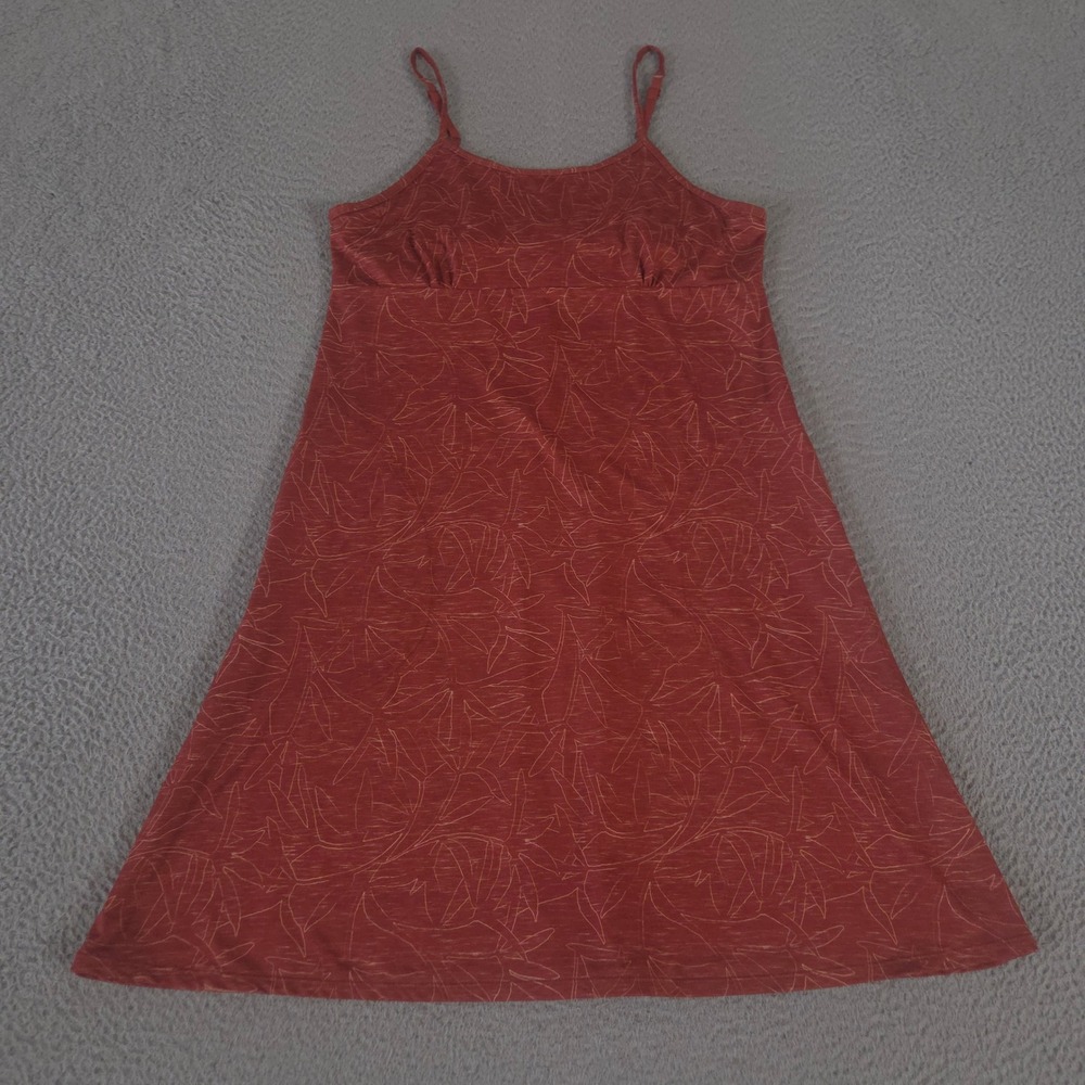 Prana Dress Womens Medium Multi Granite Springs Leaf Print Strappy Back Active